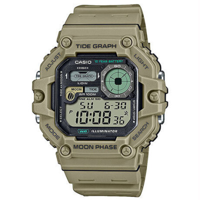 Casio WS-1700H-5AVEF – Ανδρικό Ψηφιακό Ρολόι (Καφέ Κάσα & Λουράκι, 100M Water Resistant)